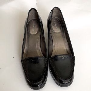 Calvin Kein Autumn black patent loafer-sty…